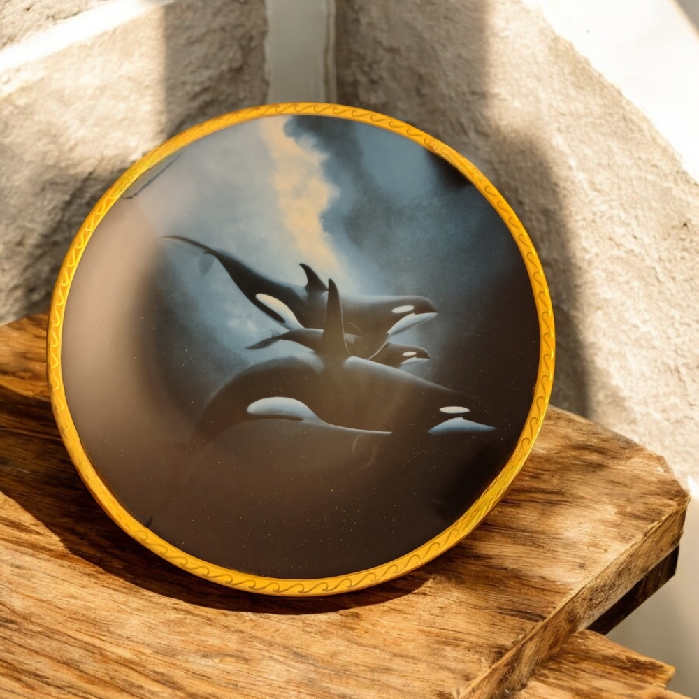 Wyland “Orca Trio” Collector Plate – Hamilton Collection w/ COA